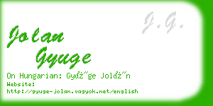 jolan gyuge business card